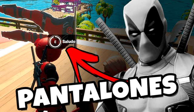 Encuentra los pantalones cortos y saluda los pantalones de Deadpool en Fortnite.