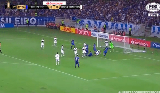 Boca Juniors vs. Cruzeiro: Sassá aprovechó rebote para anotar de zurda el 1-0 [VIDEO]