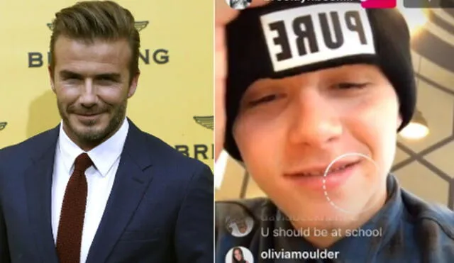 David Beckham avergüenza a su hijo en vivo en Instagram
