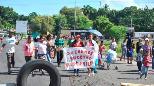Ante la falta de trozos de pernil repartidos por el régimen de Nicolás Maduro, la población sale a las calles a protestar. Foto: Difusión