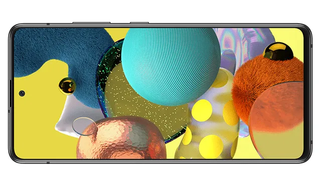 El Galaxy A51 5 G cuenta con una pantalla super AMOLED de 6,5 pulgadas.