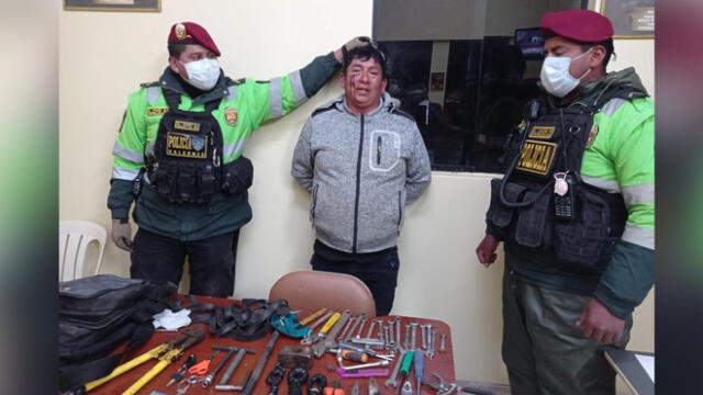 Hombre fue detenido mientras huía con moto de policía, en Puno.
