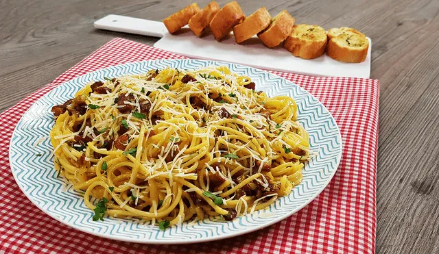 Receta espaguetis a la Carbonara. Buenazo!