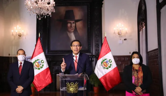 El presidente Vizcarra da mensaje a la Nación sobre los audios difundidos en el Pleno del Congreso. (Foto: La República)