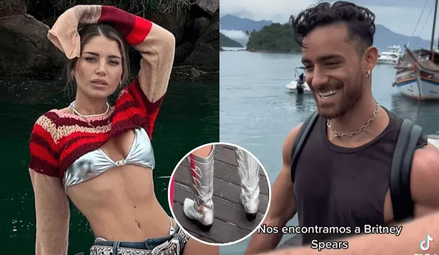 Flavia Laos sorprendió al ponerse botas en el viaje a la playa con los hermanos Palao. Foto: composición LR/ @flavialaos/Instagram