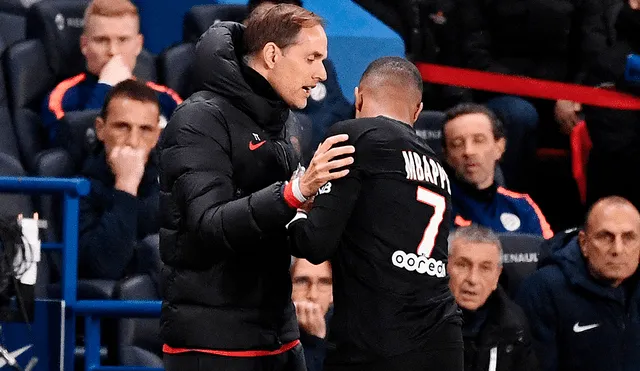 Kylian Mbappé tuvo acalorada discusión con su técnico Thomas Tüchel, luego de ser sustituido por Mauro Icardi durante el partido frente al Montpellier.