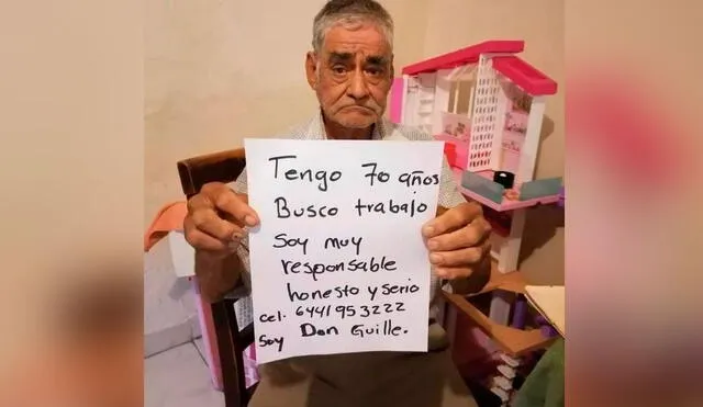 El hombre se especializa en albañería e impermeabilización, pero acepta cualquier trabajo con tal de lograr jubilarse. Foto: Twitter