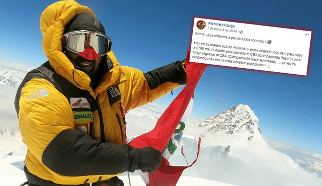 Richard Hidalgo: El último mensaje en Facebook del alpinista que murió en el Himalaya [FOTO]