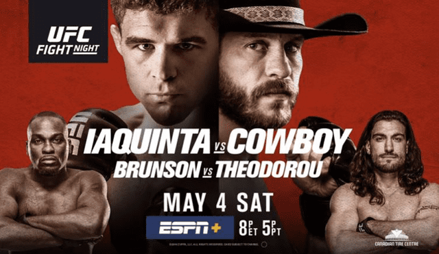 UFC Fight Night 151 EN VIVO: Iaquinta vs Cerrone en el evento estelar de la noche