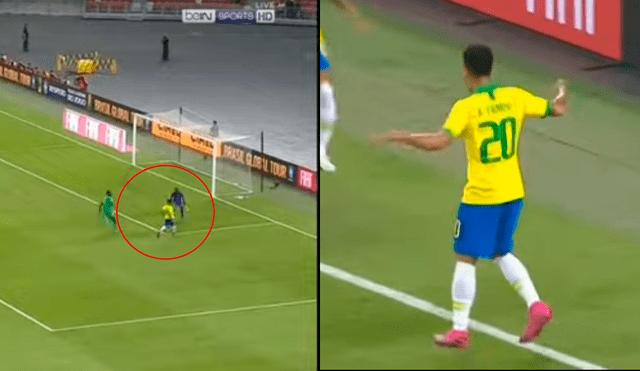 Brasil vs Senegal: Gol de Roberto Firmino para el 1-0. Foto: Captura de video.