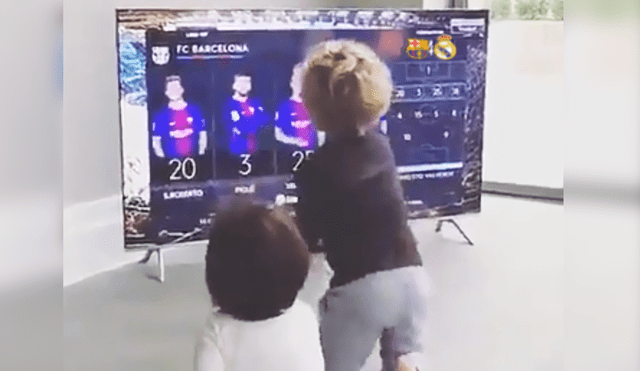 YouTube: su papá jugaba el Clásico frente al Real Madrid y ellos reaccionaron así [VIDEO]
