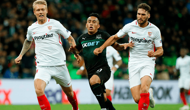 Sevilla goleó 3-0 a Krasnodar de Cueva por la Europa League [RESUMEN]