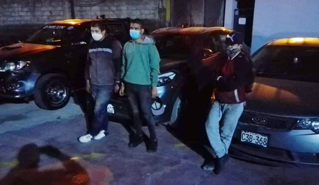 Los tres detenidos estarían involucrados en otros robos, ocurrido dentro del depósito municipal de vehículos. Foto: Serenazgo Municipal.
