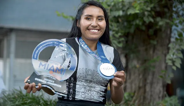 Ganadora de la Maratón de Miami el pasado 9 de febrero. (Foto: John Quispe)