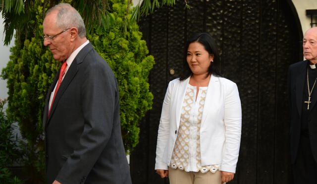 Kuczynski lleva a Keiko Fujimori a Palacio en marco del Acuerdo Nacional
