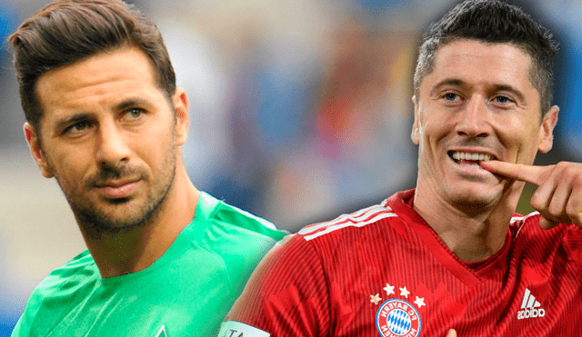 Robert Lewandowski 'amenaza' a Claudio Pizarro en Bundesliga