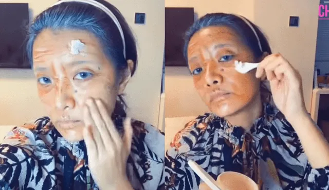 Facebook viral: "anciana" usa increíble técnica de maquillaje y el resultado impacta [VIDEO]