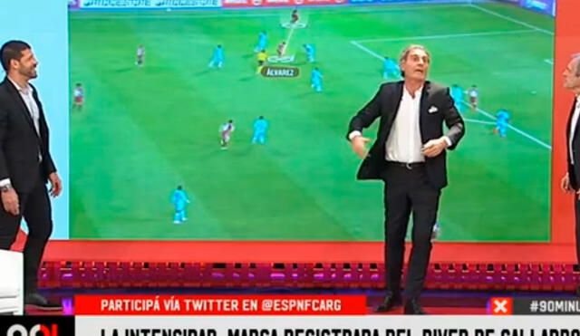 Óscar Ruggeri se mostró indignado con la defensa de Binacional en el partido contra River. (FOTO: Captura ESPN).