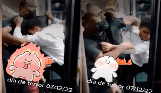 Pasajero de Metropolitano y trabajardor de ATU se agarran a golpe.  VIDEO: Popular