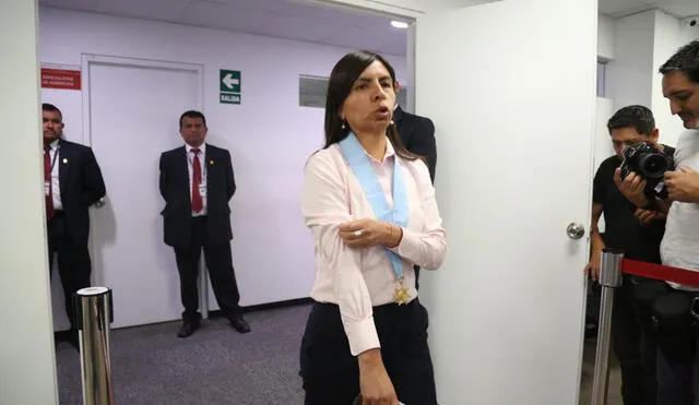 Giulliana Loza, ahora, cuestiona la tipificación alternativa de la prognosis de la pena en el caso de Keiko Fujimori durante la audiencia de prisión preventiva. Foto: Mauricio Malca / La República.