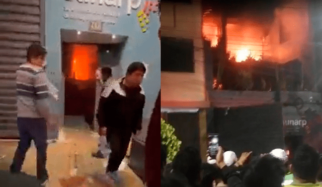 Vándalos quemaron establecimientos en Huamanga, Ayacucho. Foto: La República
