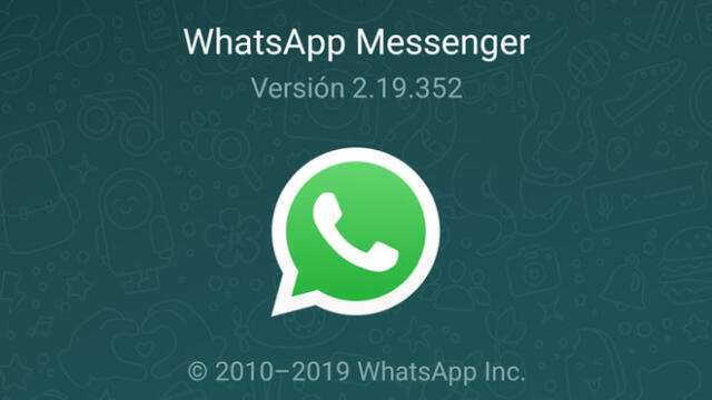 Información sobre la versión actual que tienes de WhatsApp en tu móvil.