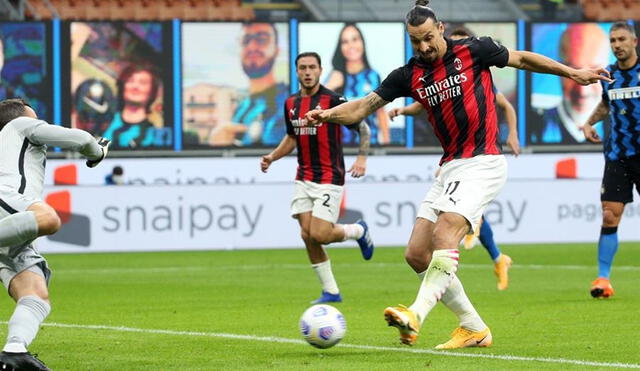 Milan gana 2-1 al Inter con doblete de Ibrahimovic. Foto: EFE