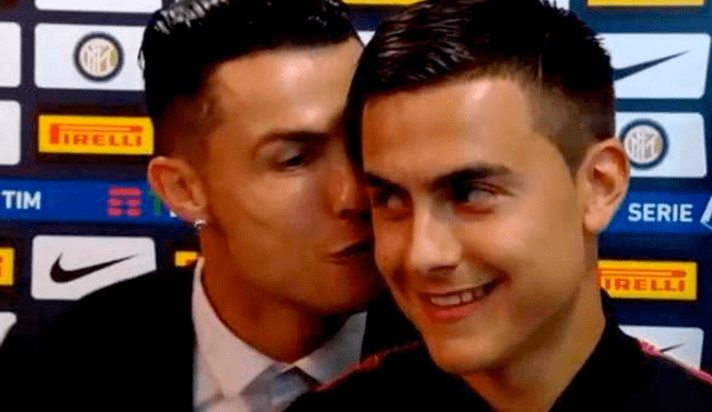 Juventus derrotó a domicilio al Inter de Milán y en zona mixta Paulo Dybala recibió un beso del mismísimo Cristiano Ronaldo.