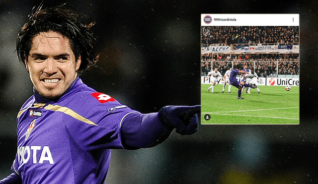Loco Vargas: hinchas de la Fiorentina recuerdan gol del peruano en la Champions League
