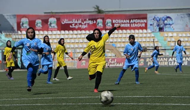 La primera final femenina de fútbol en Afganistán se disputó en 2014. Foto: AFP