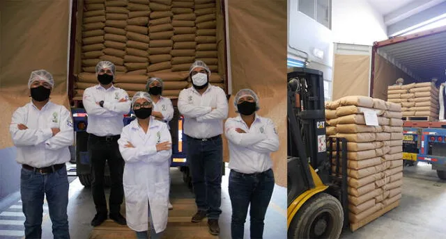 La carga enviada fue de 20 toneladas del grano andino. Foto: PromPerú.