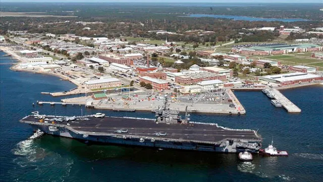 La base de la Marina de Estados Unidos en la ciudad de Pensacola (Florida). Foto: AFP