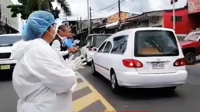 Médicos rindieron homenaje a la memoria de sus colegas en calles de Iquitos. (Foto: captura)