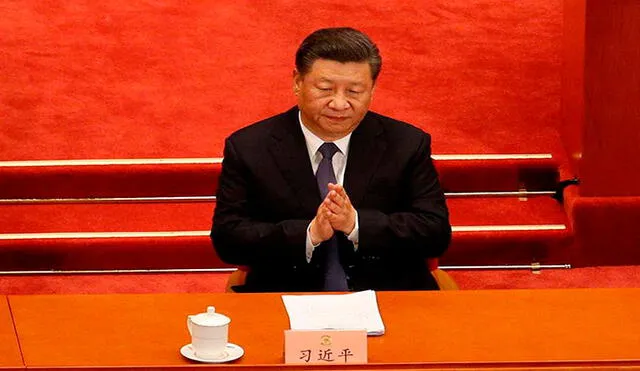 Xi Jinping en la Asamblea Popular Nacional en Pekín. Foto: EFE