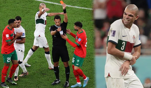 Pepe fue titular en el Portugal vs. Marruecos y jugó todo el partido. Foto: composición/EFE