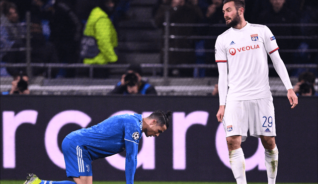 Juventus cayó en el partido de ida ante el Lyon de Francia por 1-0. Foto: AFP.