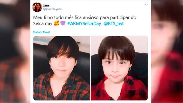 Fotografías de niño que imita a Jungkook cada "Army Selca Day" se han vuelto virales en Twitter.