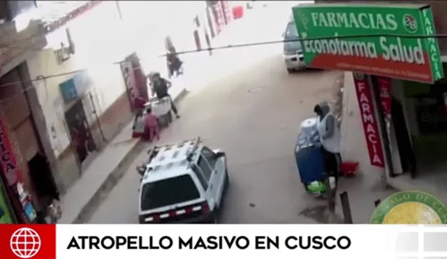 Cusco: conductor perdió el control del auto y provoca atropello masivo [VIDEO]