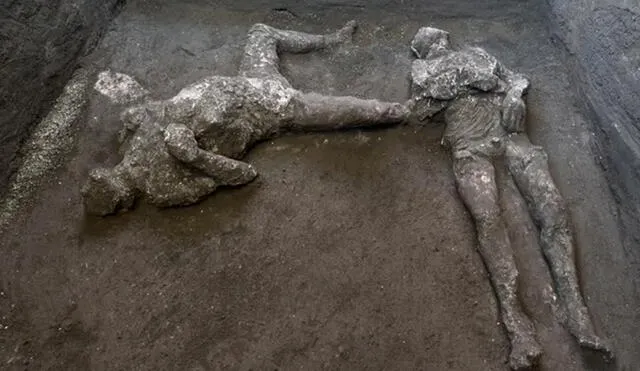 Los cuerpos fueron encontrados durante las excavaciones en una villa en las afueras de Pompeya. Foto: EPA