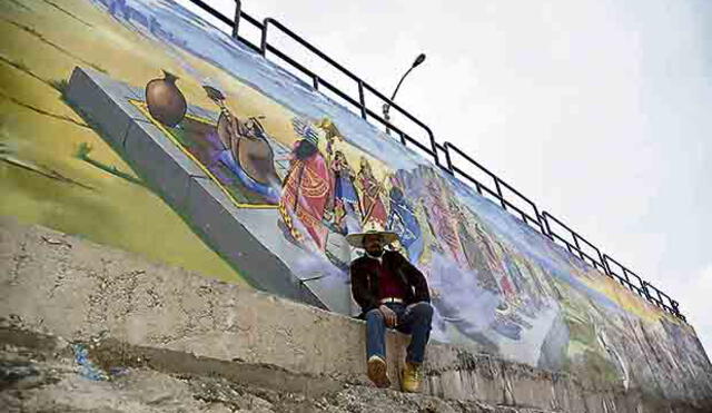 El mural  más largo del Altiplano 