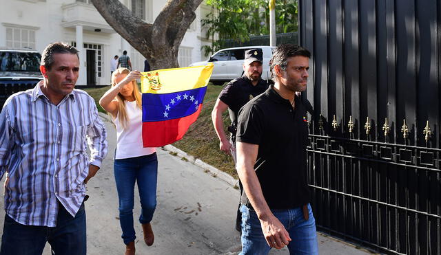 Leopoldo López llevaba varios meses en la embajada de España. Foto: AFP/archivo