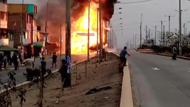 Incendio en Villa El Salvador