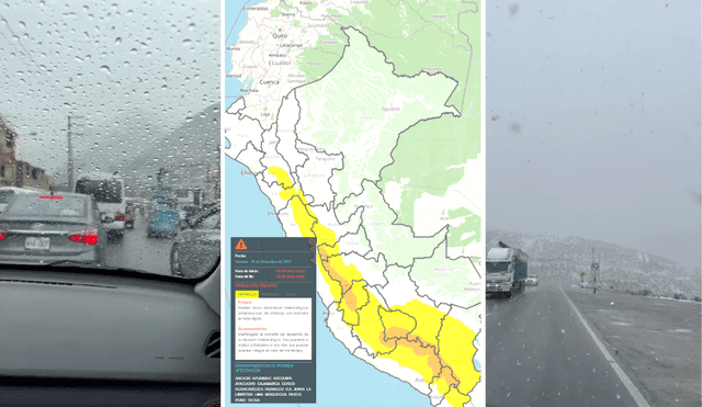 Lluvia en Lima: reportan precipitaciones en varios distritos a pocos días del verano 2023 | Senamhi. Foto: capturas de Facebook/SENAMHI PERÚ