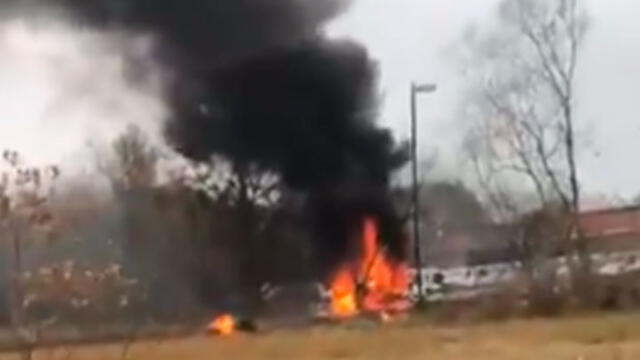 Accidente aéreo en Luisiana. Foto: captura de video.
