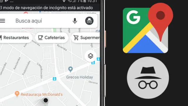 Ahora ya se puede activar el modo incógnito en Google Maps en los iPhone.