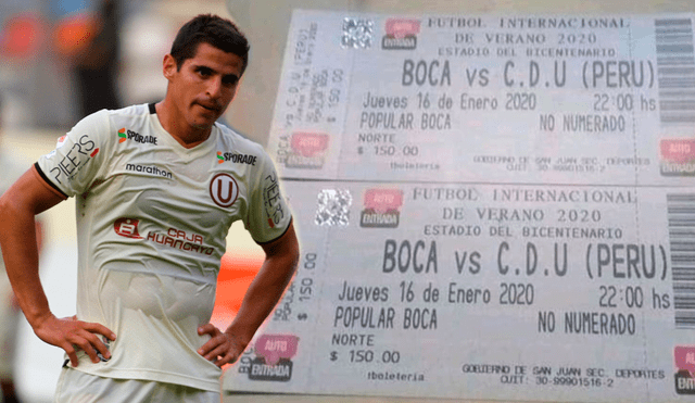 Universitario: Cambian de nombre a club crema en boleto de entrada al amistoso ante Boca Juniors.