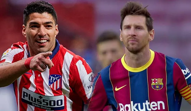 Luis Suárez es el actual pichichi de LaLiga mientras que Messi apenas ha anotado un tato. Foto: ESPN/Captura de DirecTV