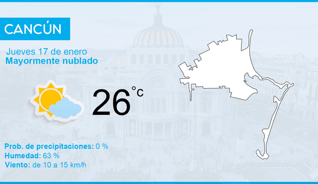 El clima en México hoy, 17 de enero de 2019, de acuerdo al pronóstico del tiempo