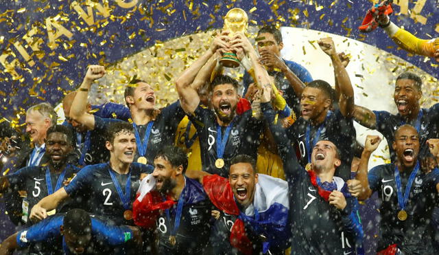 Francia se consagró campeona del Mundial tras vencer en la final a Croacia. Foto: AFP.