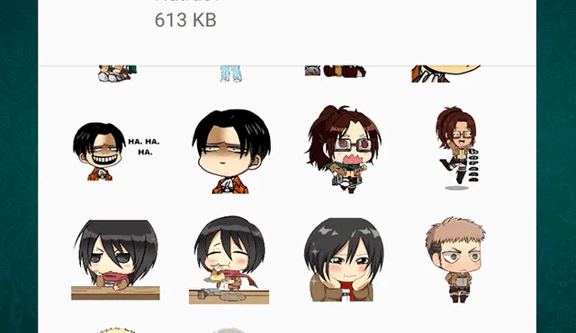 WhatsApp Trucos: Así podrás tener los stickers de ‘Shingeki no Kyojin’ que ya están disponibles en la app [FOTOS]